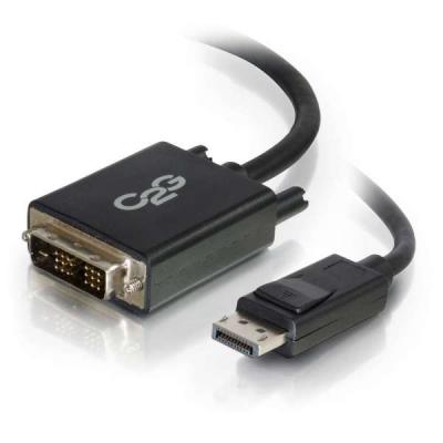 2m DisplayPort Male to Single Link DVI-D Male Adapter Cable - Black